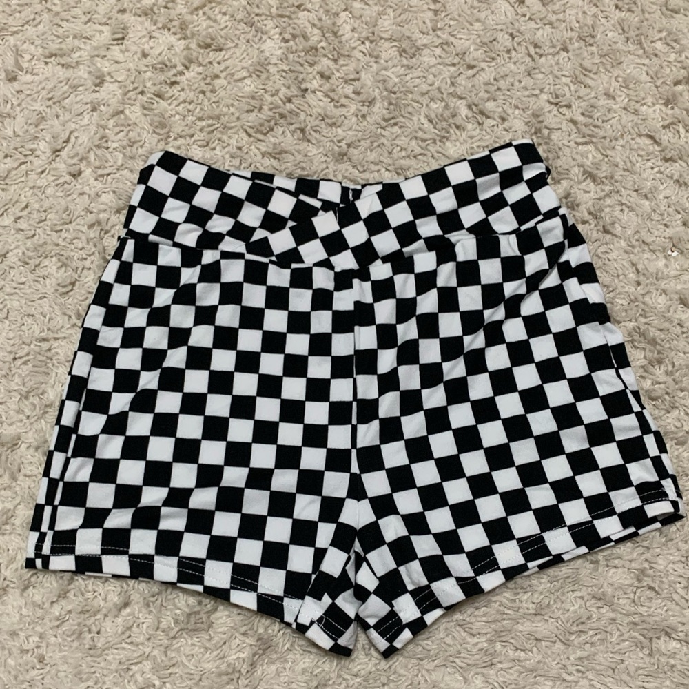 Checkered Biker Shorts Size Small